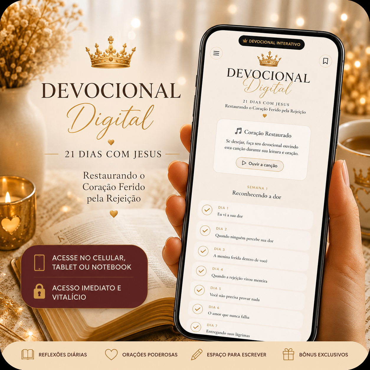 Devocional Digital Interativo — 21 Dias com Jesus